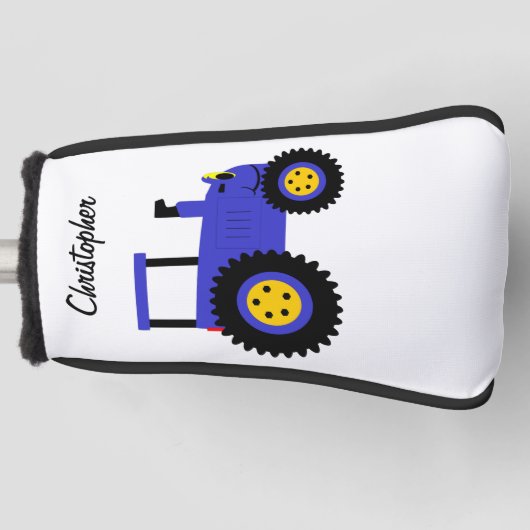 Blue Tractor Design Golf Headcover (Vorderseite)