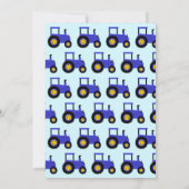 Blue Tractor Design Personalised Birthday Party Einladung (Rückseite)