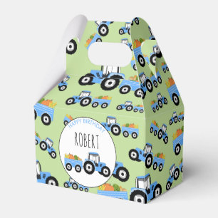 Blue Tractor LKW Farm Produzieren Geburtstag Geschenkschachtel