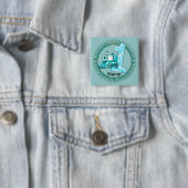 Blue Train 1. Geburtstag Pin Button (Beispiel)