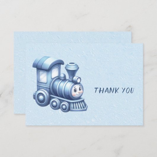 Blue Train Dankeschön Card Dankeskarte (Vorne/Hinten)