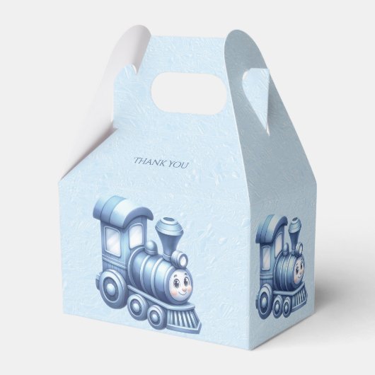 Blue Train Favor Box Geschenkschachtel (Rückseite)