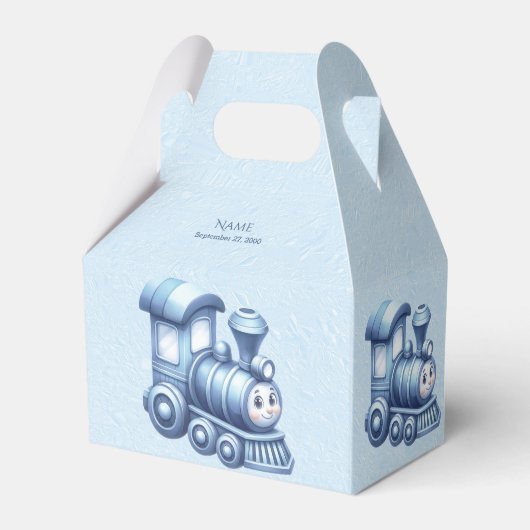 Blue Train Favor Box Geschenkschachtel (Vorderseite)