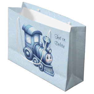 Blue Train Geschenktasche Große Geschenktüte