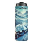 Blue Train Misty Mountain Wilderness Thermosbecher (Vorderseite)