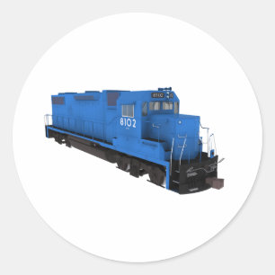 Blue Train Motor: Runder Aufkleber