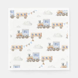Blue Train Napkins Serviette
