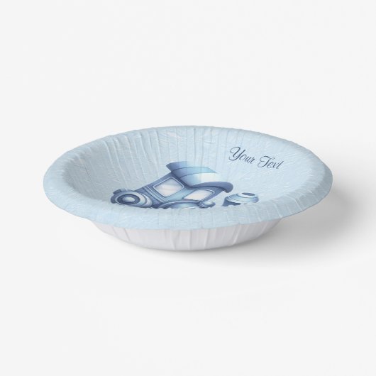 Blue Train Paper Bowl Pappteller (Gewinkelt)