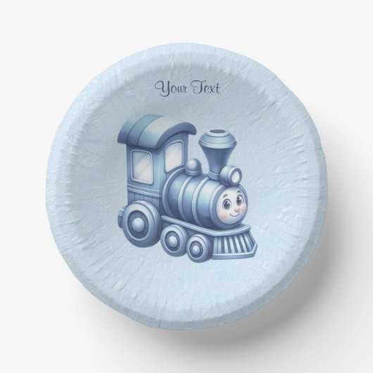 Blue Train Paper Bowl Pappteller (Vorderseite)