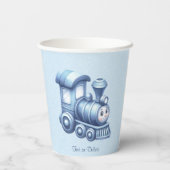 Blue Train Paper Cups Pappbecher (Rückseite)