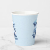 Blue Train Paper Cups Pappbecher (Links)