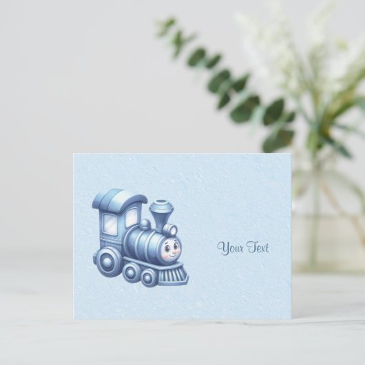 Blue Train Postcard Postkarte (Stehend Vorderseite)