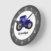 Blue Traktor Custom Round Clock Runde Wanduhr (Winkel)