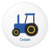 Blue Traktor einfach den Namen hinzufügen Keramikknauf (Vorderseite)