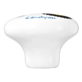 Blue Traktor einfach den Namen hinzufügen Keramikknauf (Seitenansicht)