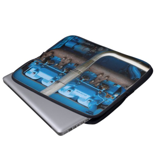 Blue Traktor Laptopschutzhülle (Vorne Knopf)
