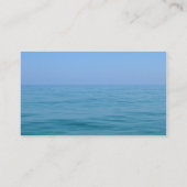 Blue Tranquile Ocean Business Card Visitenkarte (Rückseite)