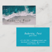 Blue Travel Agent Business Card Visitenkarte (Vorne/Hinten)