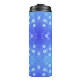 Blue travel mug with a black lid  thermosbecher