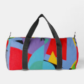 Blue Treble Clef Modern Duffel Bag Duffle Bag (Rückseite)