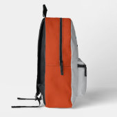 Blue Treble Clef Musiknote Orange Initials Bedruckter Rucksack (Links)