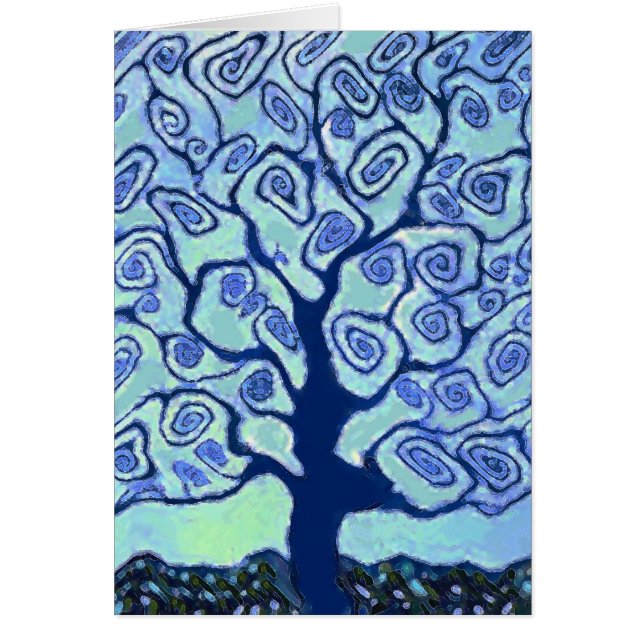 Blue Tree Abstrakt Art (Vorne)