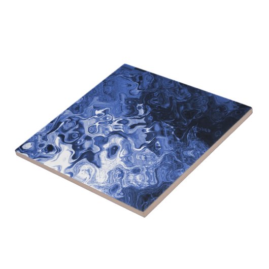 Blue Tree Abstrakt Fliese (Seite)