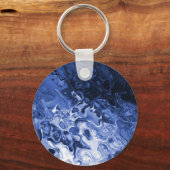 Blue Tree Abstrakt Schlüsselanhänger (Vorderseite)