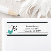Blue Tree and Heart Return Address Label (Insitu)