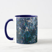 Blue Tree Blätter Abstrakt Art Tasse Cup (Links)
