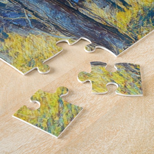 Blue Tree Forest Art Puzzle (Seite)