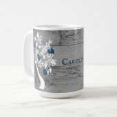 Blue Tree of Hearts Personalisiert Coffee Tasse (Vorderseite Links)