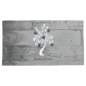 Blue Tree of Hearts Personalisiert Pillow Case Kissenbezug (Vorderseite-Rechts)