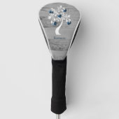 Blue Tree of Hearts Personalisierter Golf Head Cov Golf Headcover (Vorderseite)
