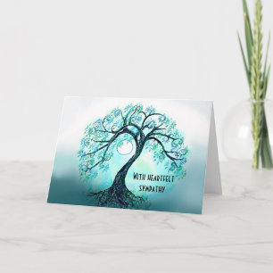 Blue Tree of Life Sympathy Card Dankeskarte