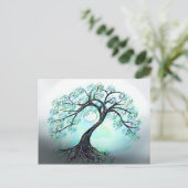 Blue Tree Postcard Postkarte (Stehend Vorderseite)
