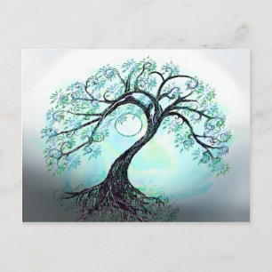Blue Tree Postcard Postkarte