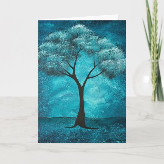 Blue Tree Sympathy Card Karte (Vorderseite)
