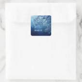 Blue Tree Twin Muttertag Quadratischer Aufkleber (Tasche)