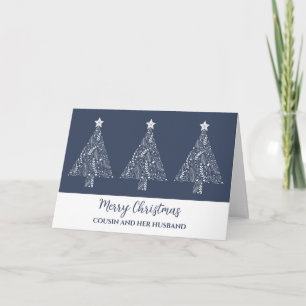 Blue Trees Cousin und ihr Weihnachtsfest Karte