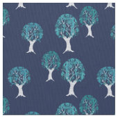 Blue Trees Stoff (Nahaufnahme)