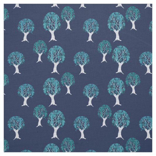 Blue Trees Stoff (Muster)