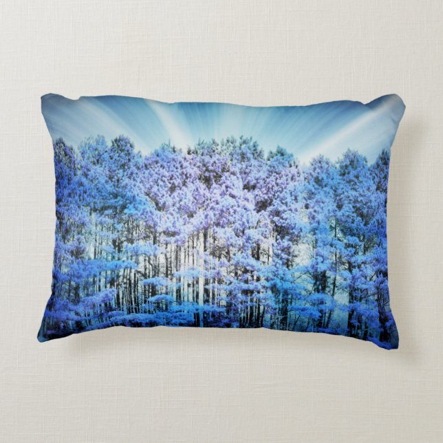 Blue Trees Zierkissen (Rückseite)
