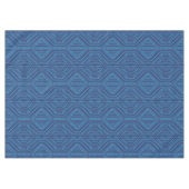 Blue Trellis Moderne Stripe Squares und Diamonds Tischdecke (Vorderseite (Horizontal))
