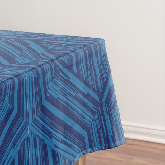 Blue Trellis Moderne Stripe Squares und Diamonds Tischdecke (Beispiel)