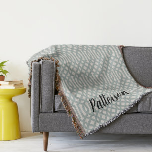 Blue Trellis Monogram Modernes Bauernhaus Decke