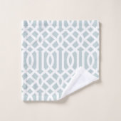 Blue Trellis und Branch Monogram | Bauernhof Badhandtuch Set (Waschlappen)