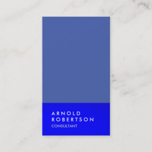Blue Trendy Modern Minimalistisch einfach Visitenkarte