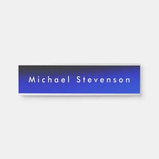 Blue Trendy Moderne Beruflich Türschild (Vorderseite )