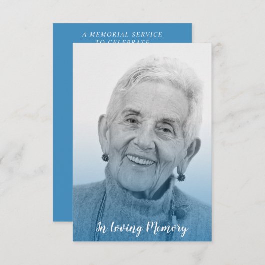 Blue Trendy Transparency Effect Funeral Dear Ones (Vorne/Hinten)